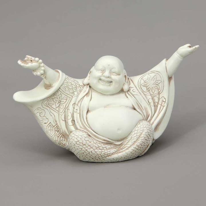 Buddha Groove - Wholesale Decorative Figurine - Welcoming Cheering Happy Buddha Statue