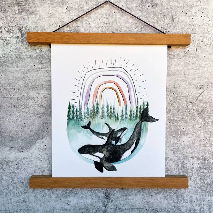 PNW Orcas Print (ingen ord) for engroshandel hos Canyon & Cove Art