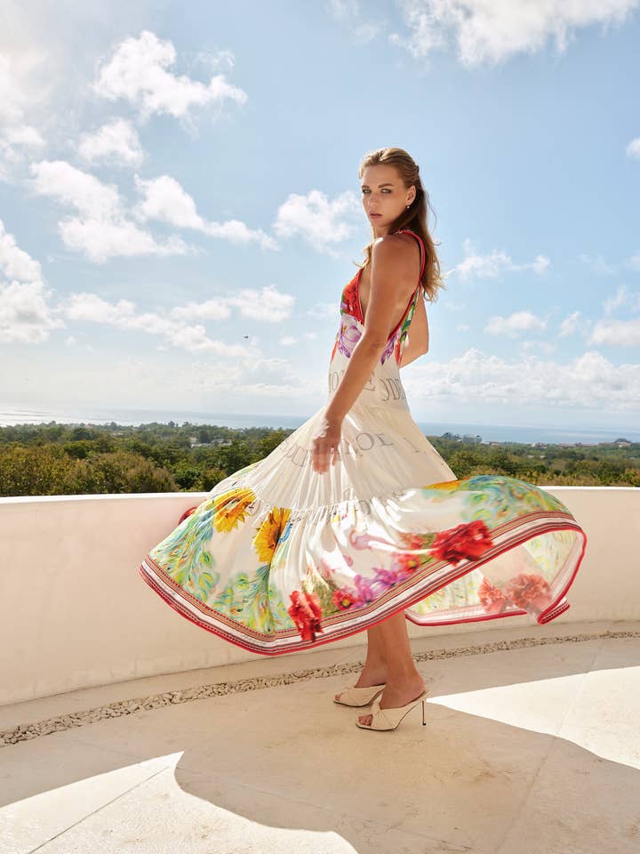 MACKENZIEMODE - Wholesale Dress – Women's - Flamingos Maxi8