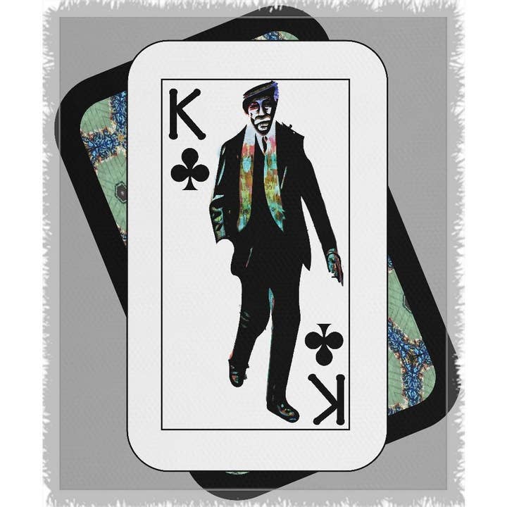 Coperta intrecciata «Play Your Hand... King Club No. 1» per la vendita all'ingrosso da parte di 3 Piece Urban Artisan