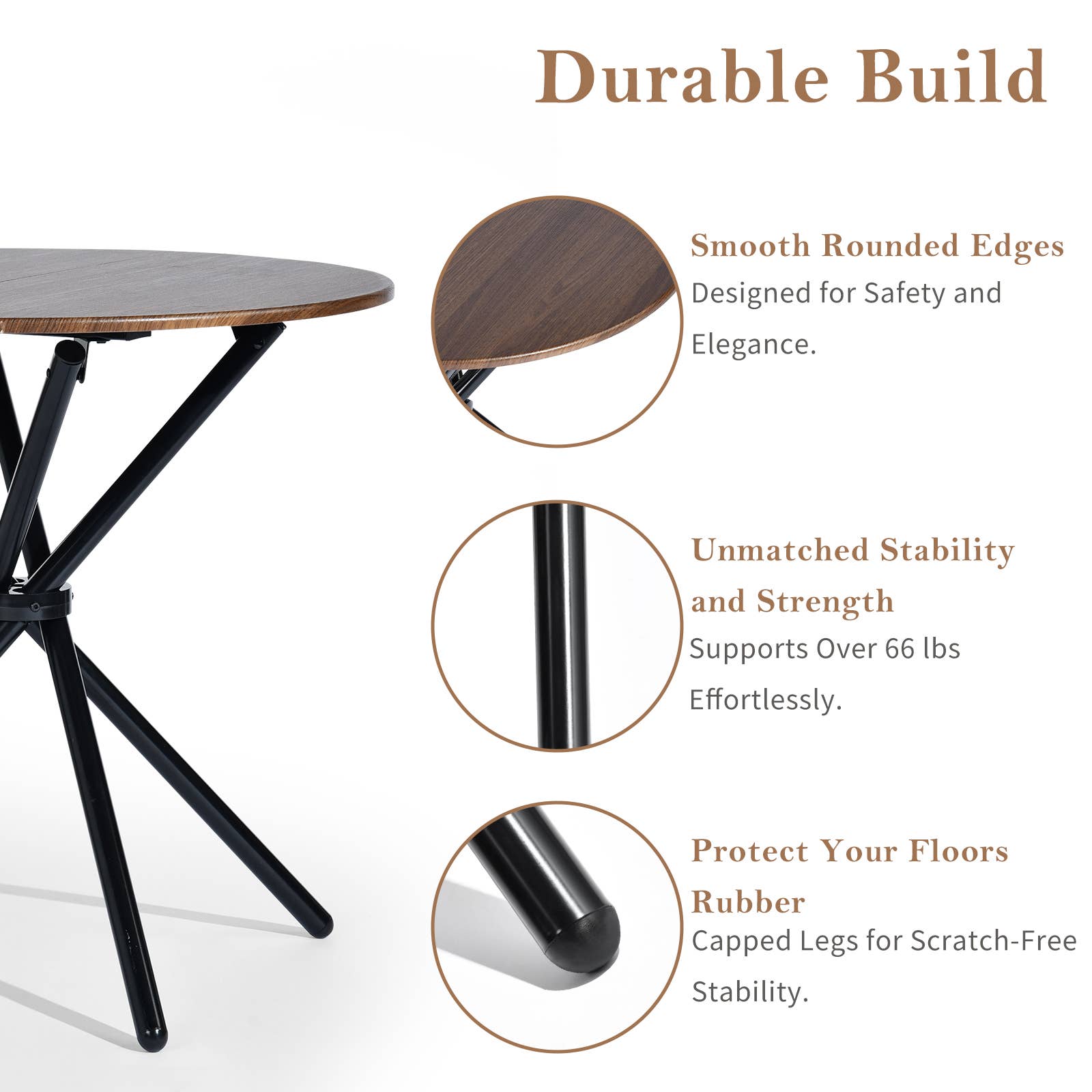 HOMYCASA DESIGN INC - Wholesale Patio Set - 3-Piece Breakfast Table Set Round Table with 2 Swivel Chairs10