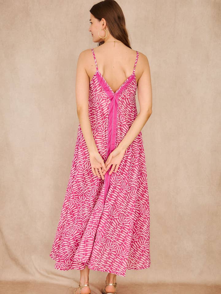 Pink zebra print long dress - Orice for wholesale on Faire