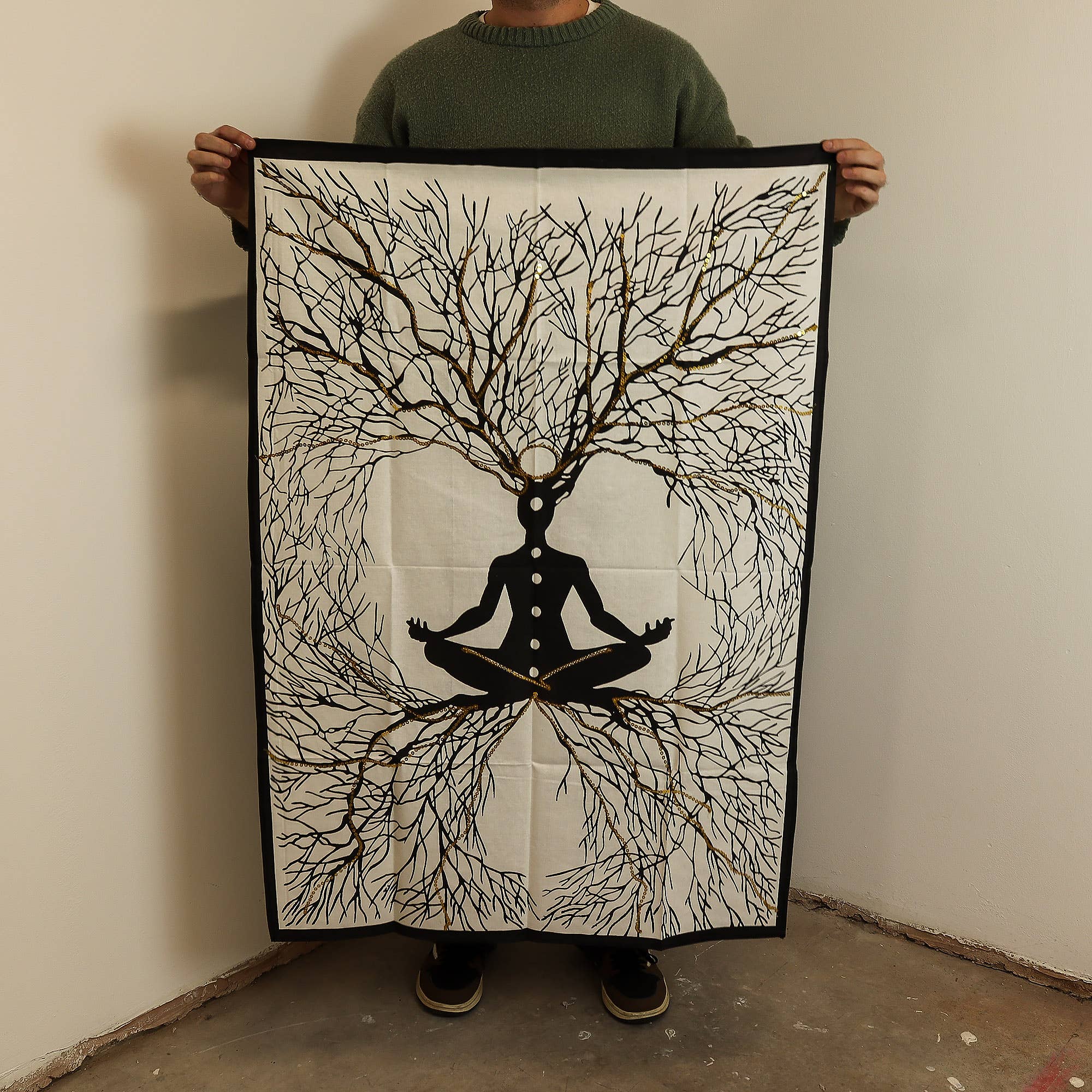 Ancient Wisdom - Wholesale Tapestry/Textile - Cotton Wall Art (70x110cm) - Chakra Earth Connection1