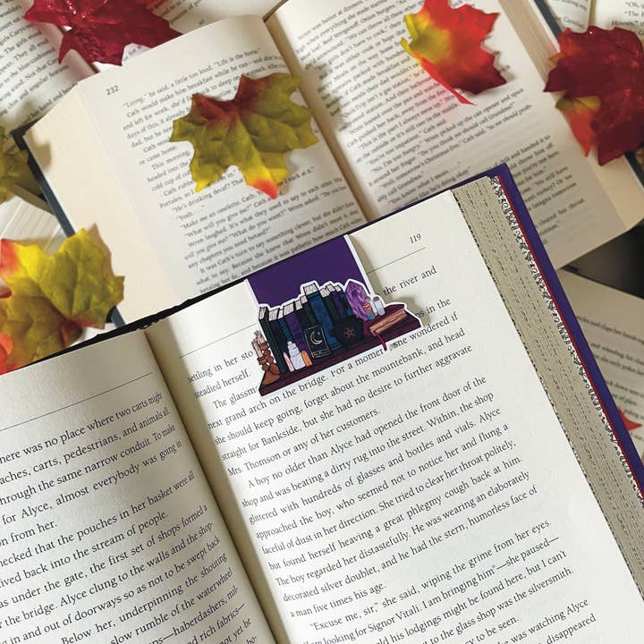 The Peachy Polka Dot - Wholesale Bookmark - Witchy book shelf magnetic bookmark, Wiccan bookshelf1