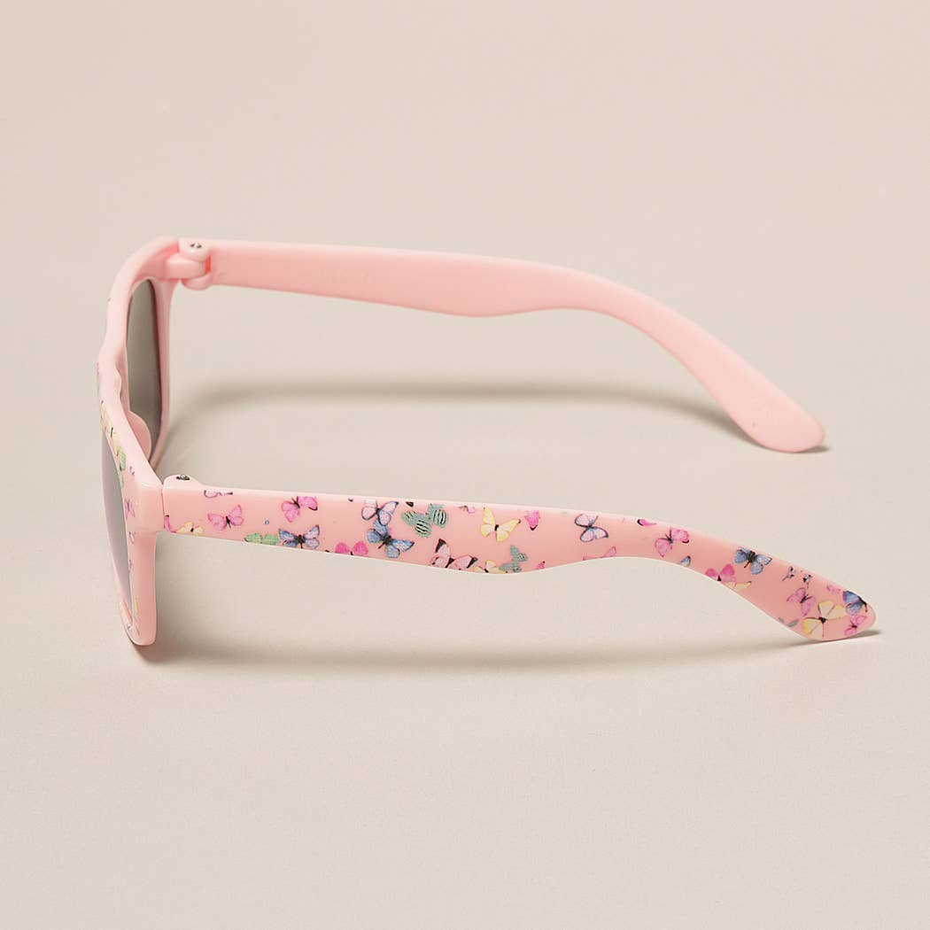 12 COLORI ASSORTITI Occhiali da sole bambini con motivo farfalle colorate in vendita all'ingrosso su Faire7