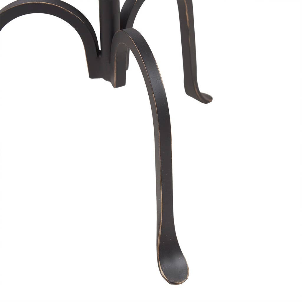 Olliix - Wholesale Side Table - Creame Marble Accent Table with Curved Metal Legs3