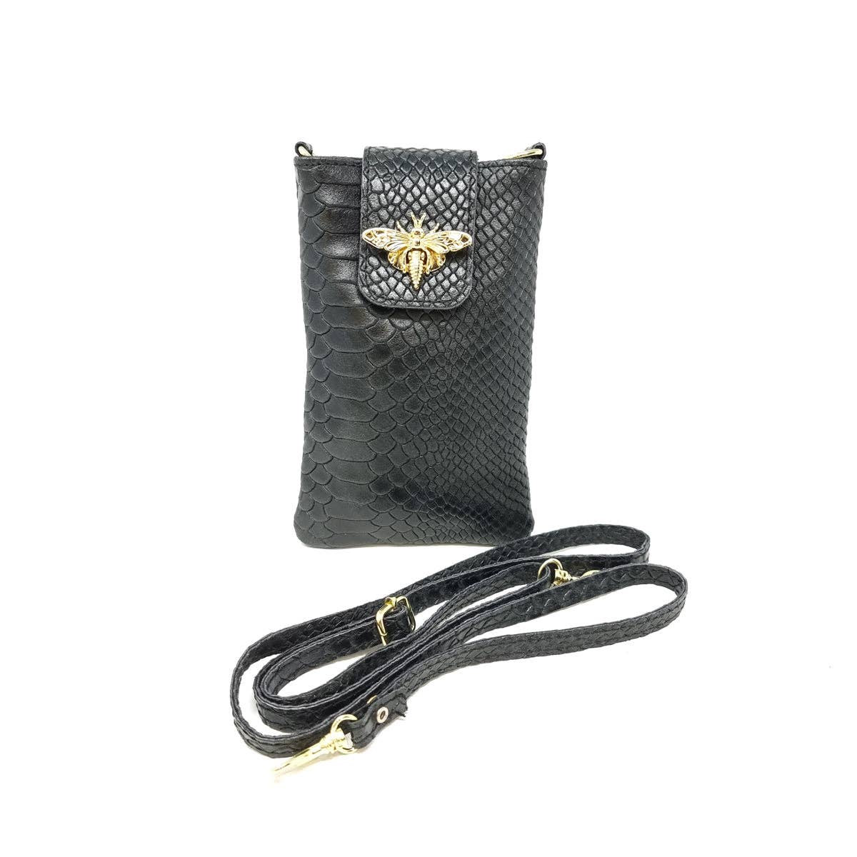 German Fuentes Handbags - Wholesale Crossbody Bag - Women's - GF117O GENUINE ITALIAN LEATHER CROC EMBOSSED CROSSBODY BAG7