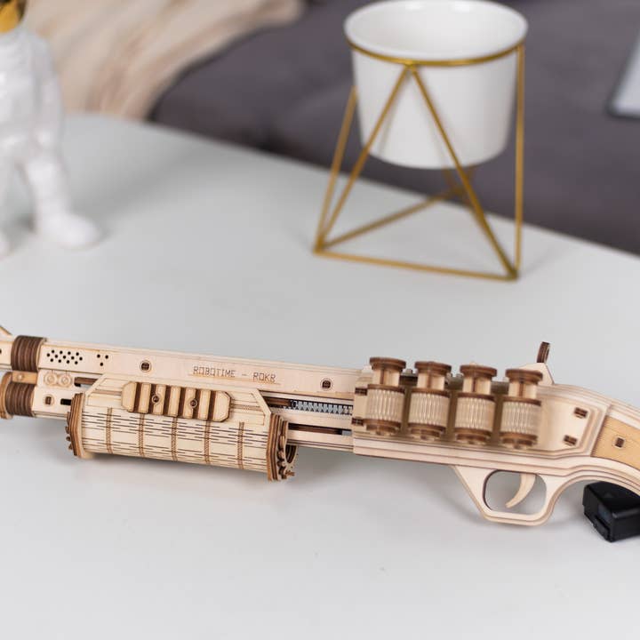 Hands Craft - Wholesale Puzzle - Kids - DIY 3D Puzzle Terminator M870 Rubber Band Gun4