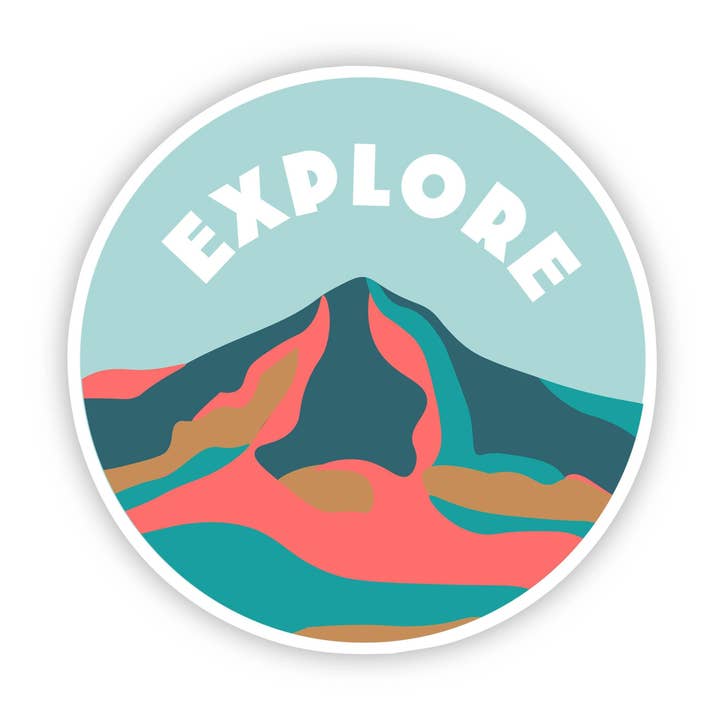 Explore Mountain Sticker for wholesale by Big Moods