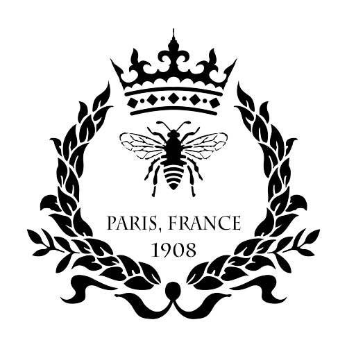Parisian Bee And Crown Wreath Stencil for wholesale by Designer Stencils