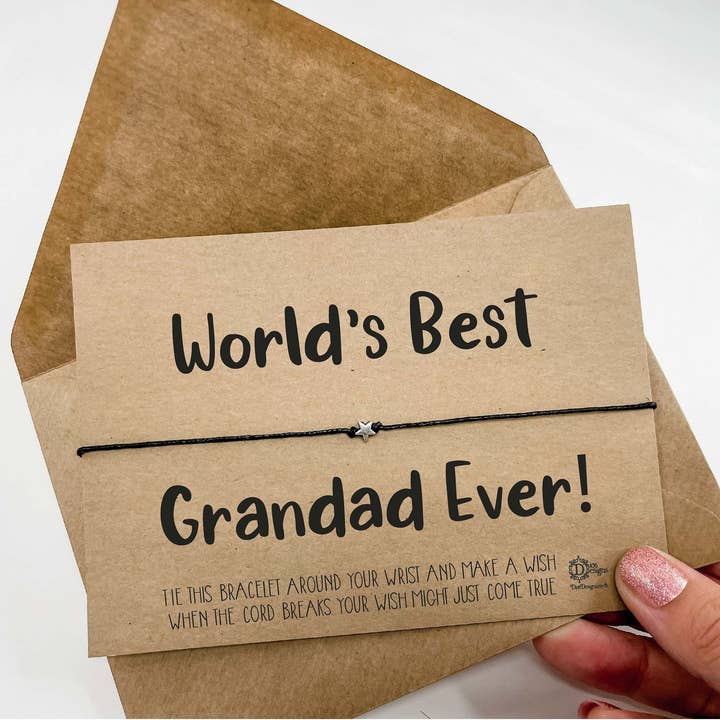 Ønskearmbånd til verdens bedste bedstefar nogensinde for engroshandel hos Dios Designs
