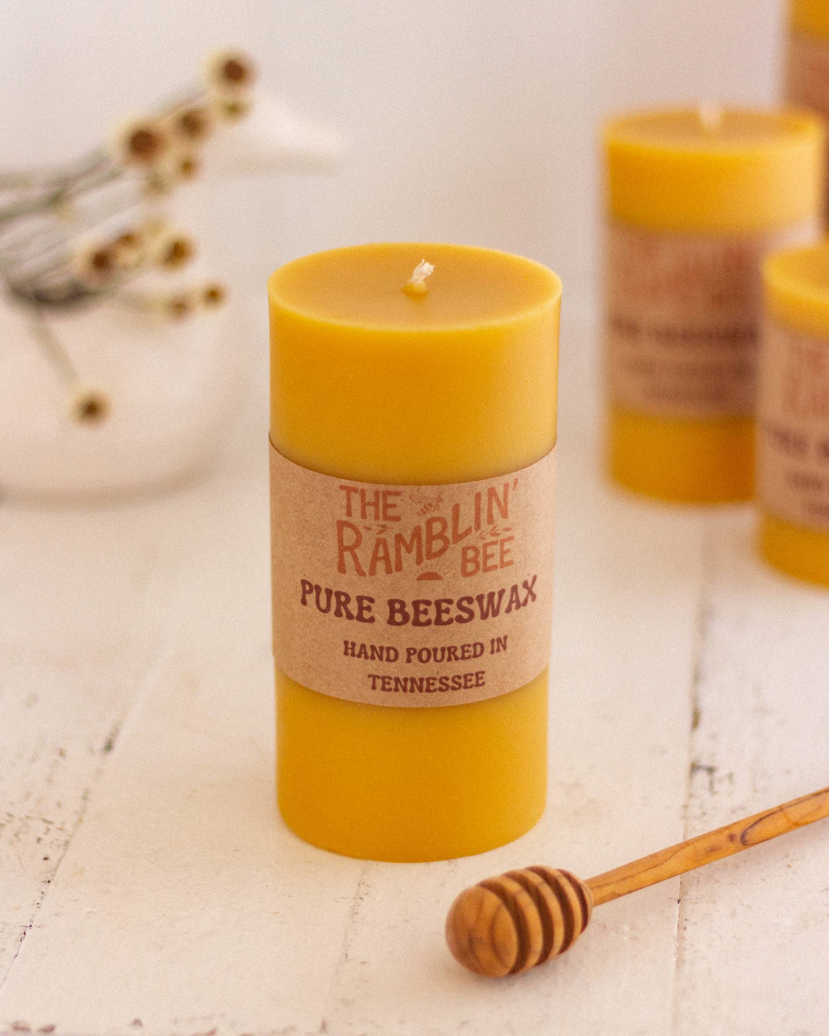 The Ramblin' Bee - Wholesale Pillar Candle - Beeswax Pillar Candle7