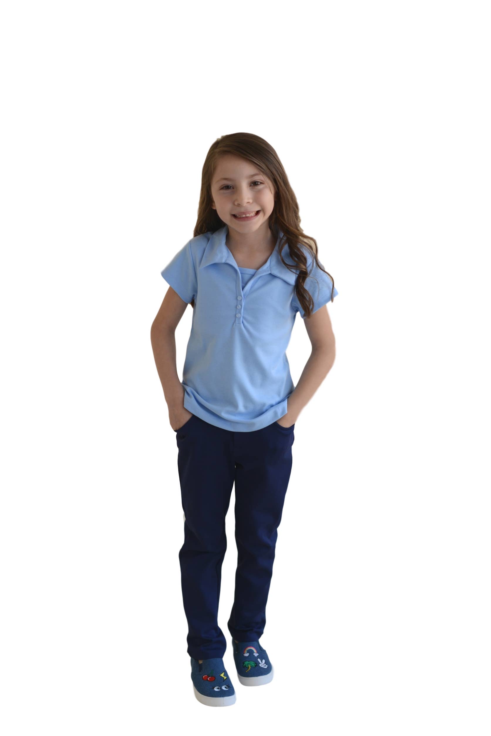 Unik - Vente Pantalon – enfant - Pantalon d'uniforme ajustable pour filles taille 5-163