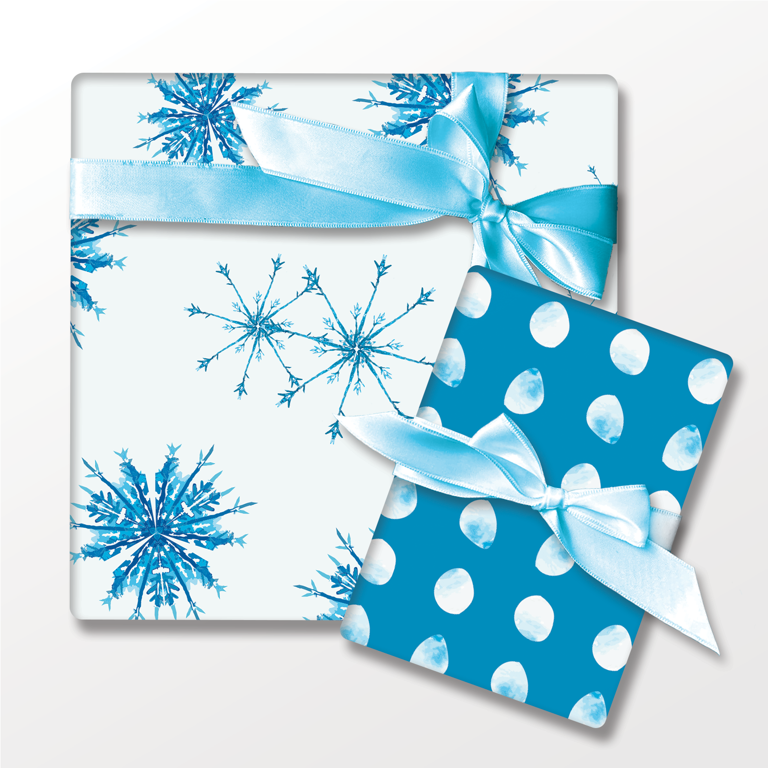 Ballard & Prescott - Vente Feuille de papier cadeau - Papier Cadeau Flocon de Neige Bleu - Emballage Cadeau de Noël6