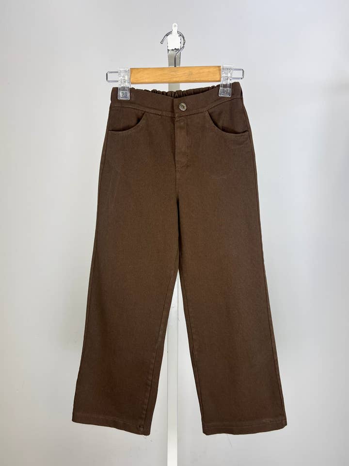 MINI MIGNON PARIS - Wholesale Pants - Kids - Girl's elastic high waist cotton loose-fitting pants4