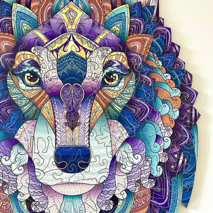 Lubiwood - Wholesale Puzzle - Adult - Wild Wolf Jigsaw A4 Premium Box1