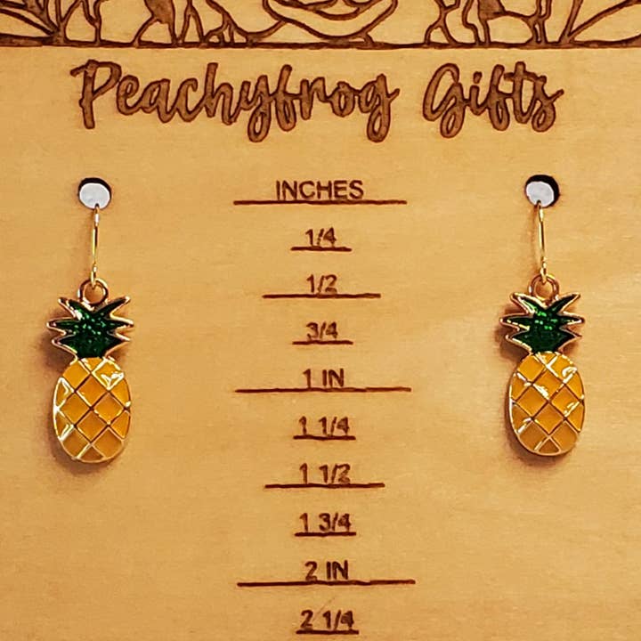Earrings | Pineapples for wholesale by Peachyfrog