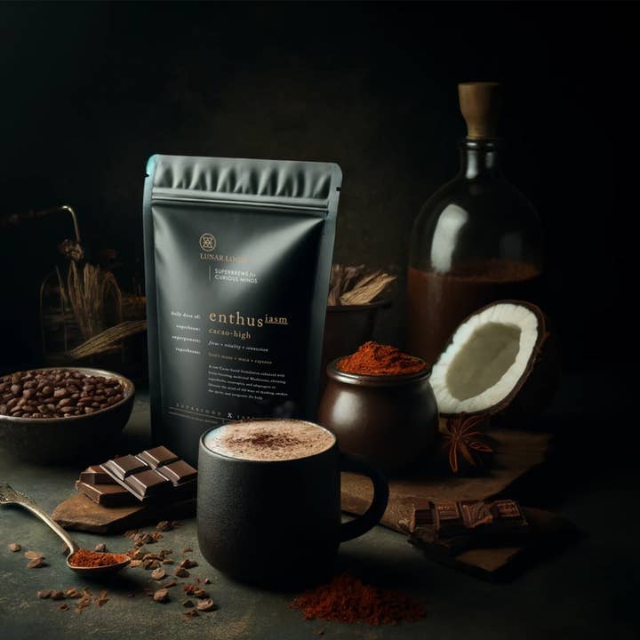 Lunar Logic Wild Apothecary - Wholesale Powdered Health Drink - ENTHUSIASM / Cacao-High Superbrew
