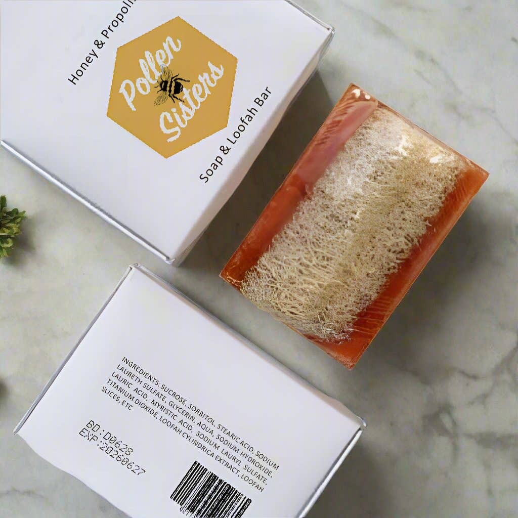 Pollen Sisters - Wholesale Bar Soap - Propolis & Loofah Soap2