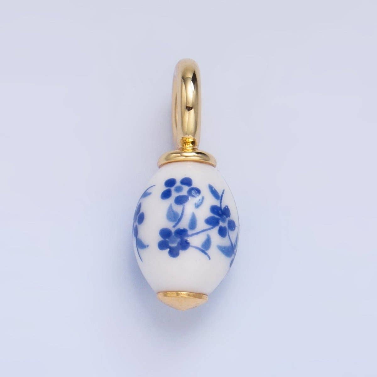 Aim Eternal – Pendente/pingente individual por atacado – Pingente de Gota de Cerâmica com Cogumelo Floral Natural Revestido a Ouro 24K e Concha do Mar para Animais de Estimação5