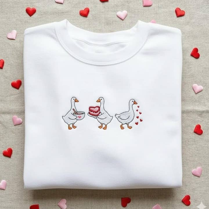 Sudadera de ganso de repostería bordada, camiseta de ganso linda para venta al por mayor de ClevorFit