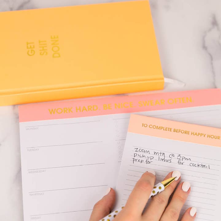 Chez Gagné - Wholesale Journal/Diary - Get Shit Done - Hardcover Daily Journal - Mimosa Orange8