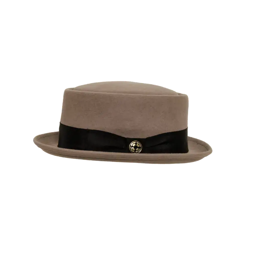 American Hat Makers - Vendita all'ingrosso Fedora - Unisex - Cappello Pork Pie in Feltro di Lana Schiacciabile - Stile Chi-Town8