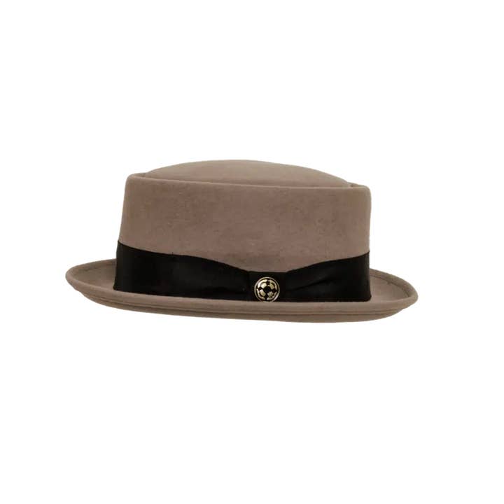 American Hat Makers - Vendita all'ingrosso Fedora - Unisex - Cappello Pork Pie in Feltro di Lana Schiacciabile - Stile Chi-Town8