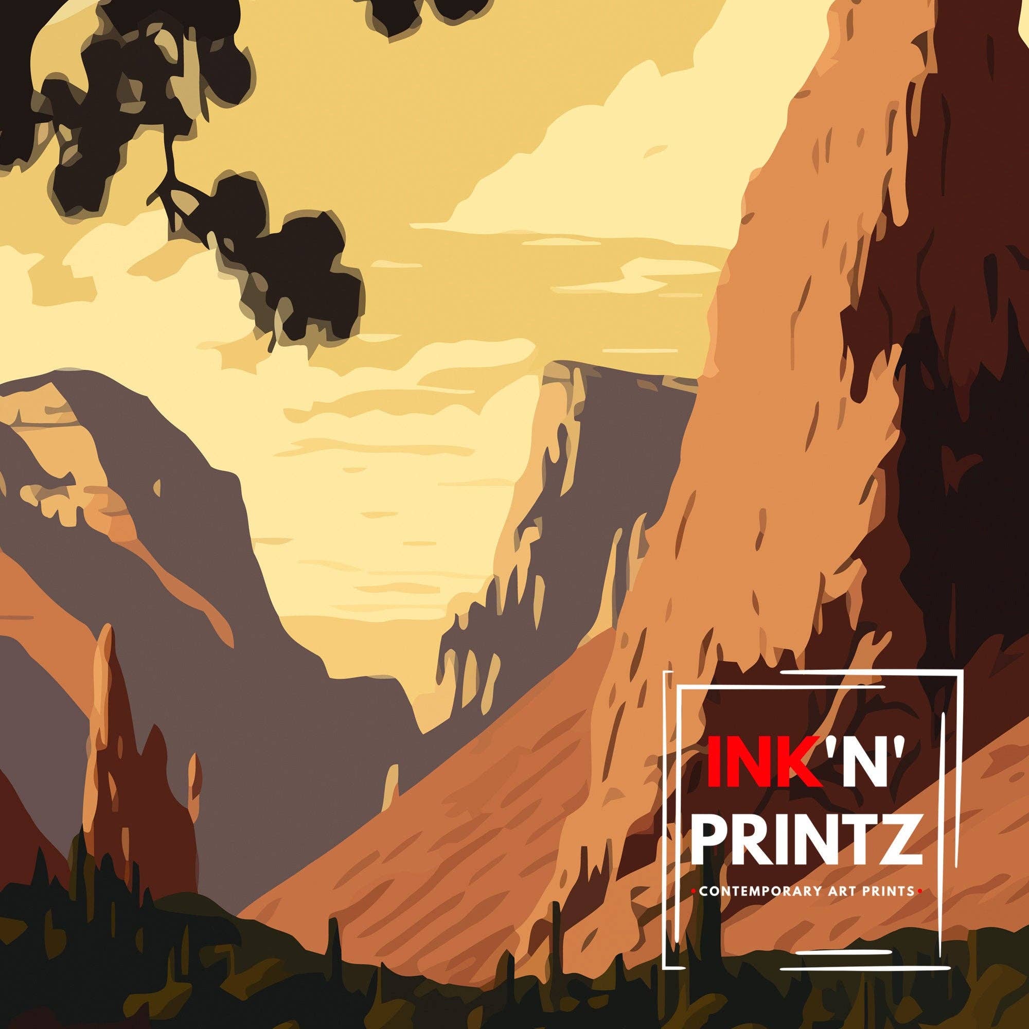 InkNPrintz – wholesale Poster – Zion National Park Art Poster8