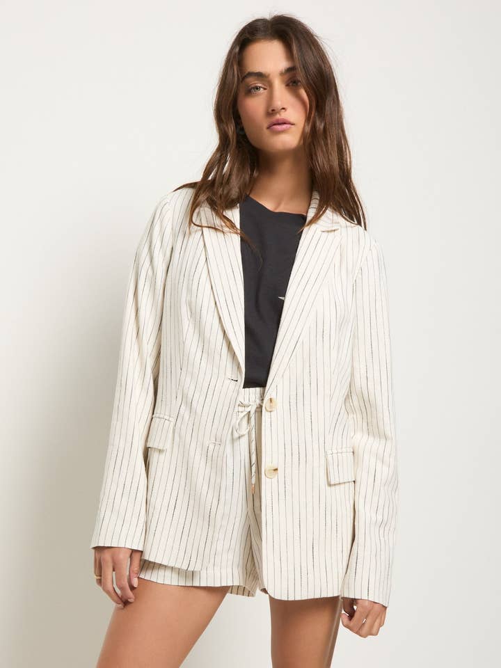 Marina Linen Blend Blazer for wholesale by Seventy Eight and Sunny (SEAS)