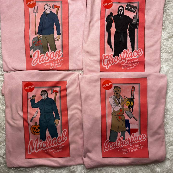 Muñecas de terror - Camiseta de Halloween - Michael Meyers - Ghostface para venta al por mayor de Lake Shore To Main