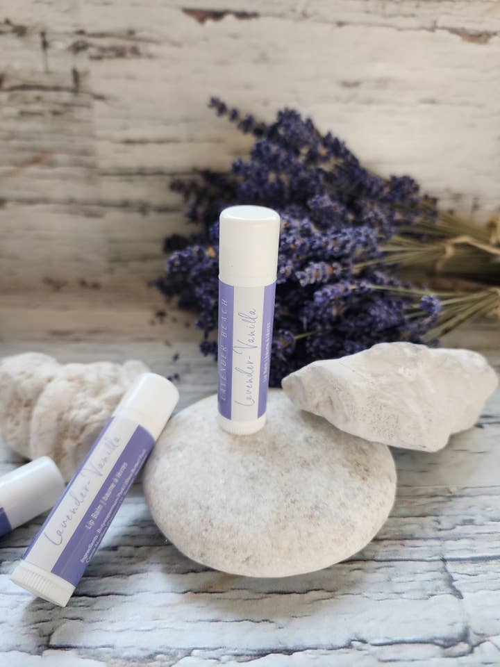 Lavender & Vanilla Lip Balm for wholesale by Lavender Beach
