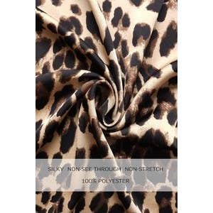 LEOPARDO Vestido maxi com parte superior em denim e saia com estampa de leopardo para venda a revendedores na Faire4