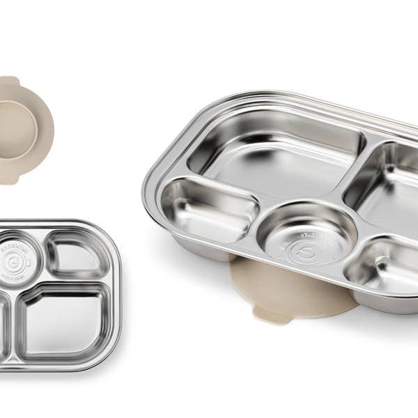 Grosmimi (zezebaebae) - Wholesale Serving Tray - Grosmimi Stainless Steel Food Tray with 5 Compartment