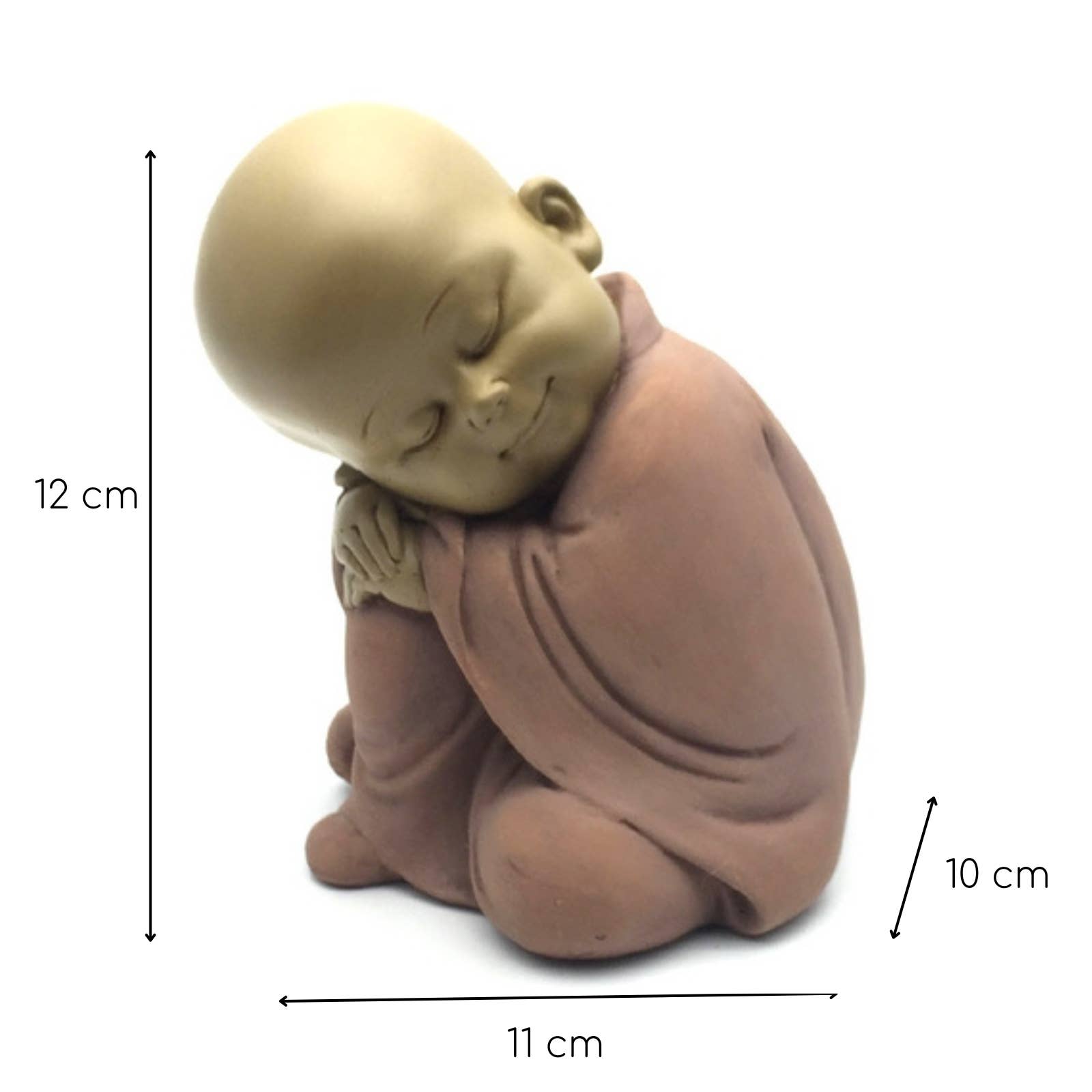Zen'Arôme - Wholesale Sculpture - Bronze Baby Buddha Figurine - Trendy Zen Decor Item SB33