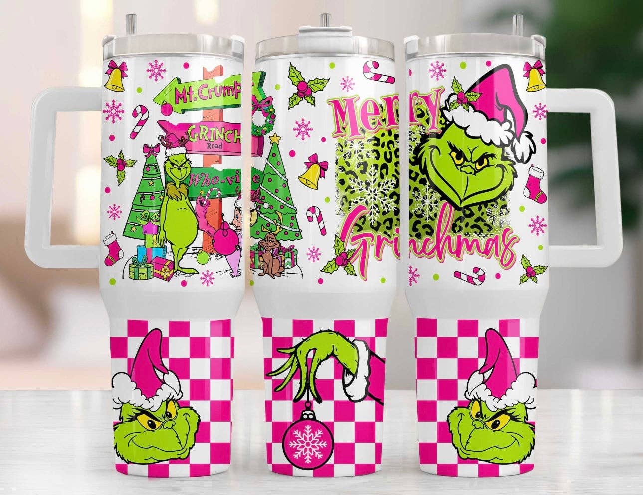 The Grinch With Merry Grinchmas 40oz H20 Stanley Topper. Personalized  Stanley Name Plate Stanley Cup Accessories Tumbler Tag. 