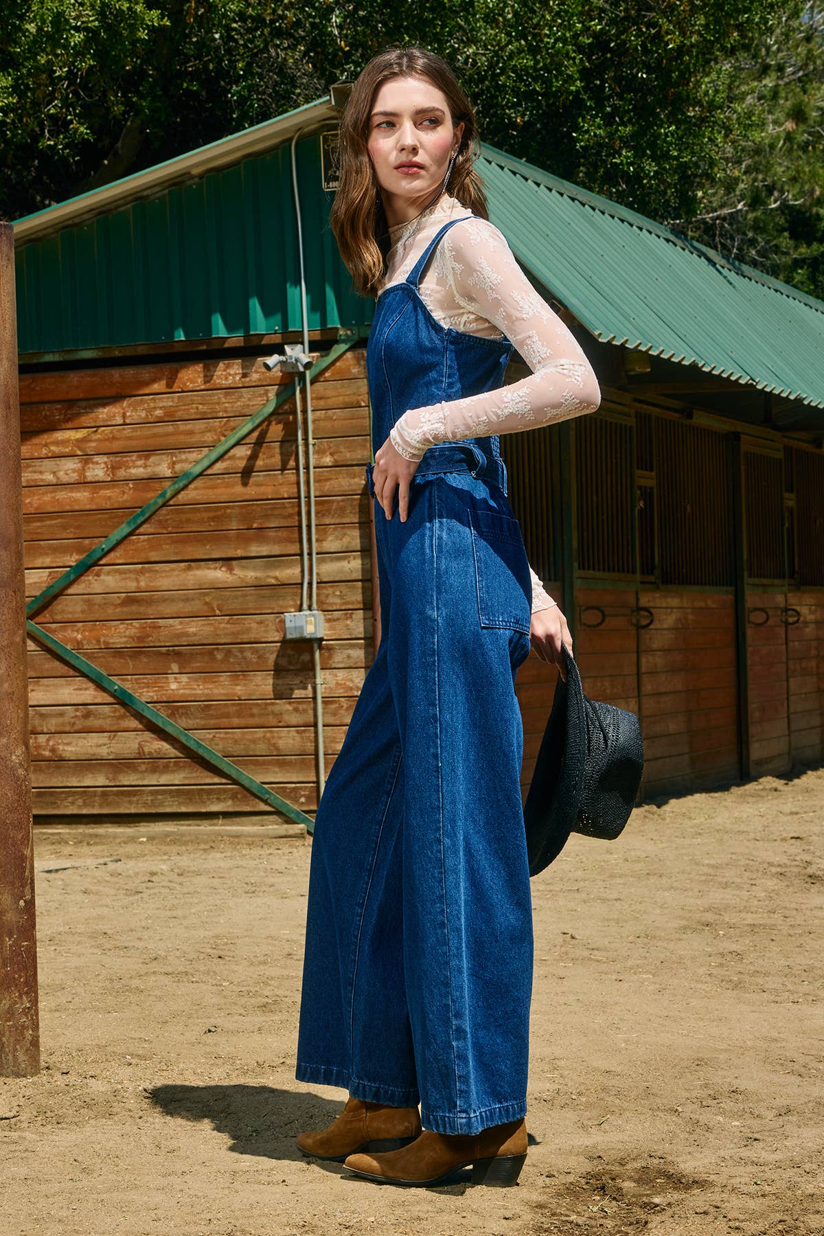 Denim Wide Fit Jumpsuit - RJP1010 for wholesale on Faire1