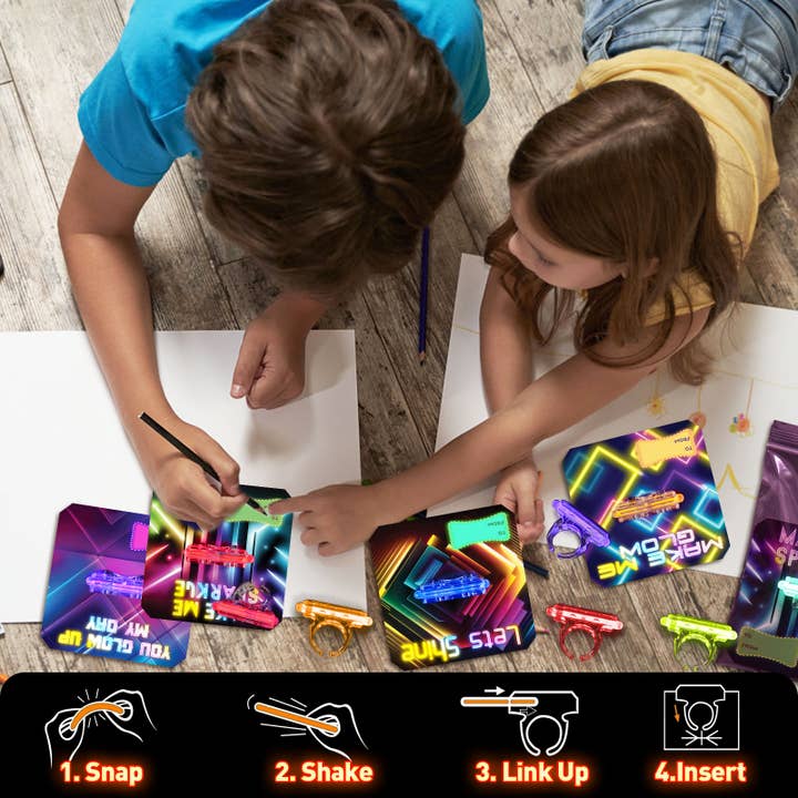 Fun Little Toys - Vente Cartes de Saint-Valentin - 32 cartes de Saint-Valentin et anneaux lumineux pour enfants2