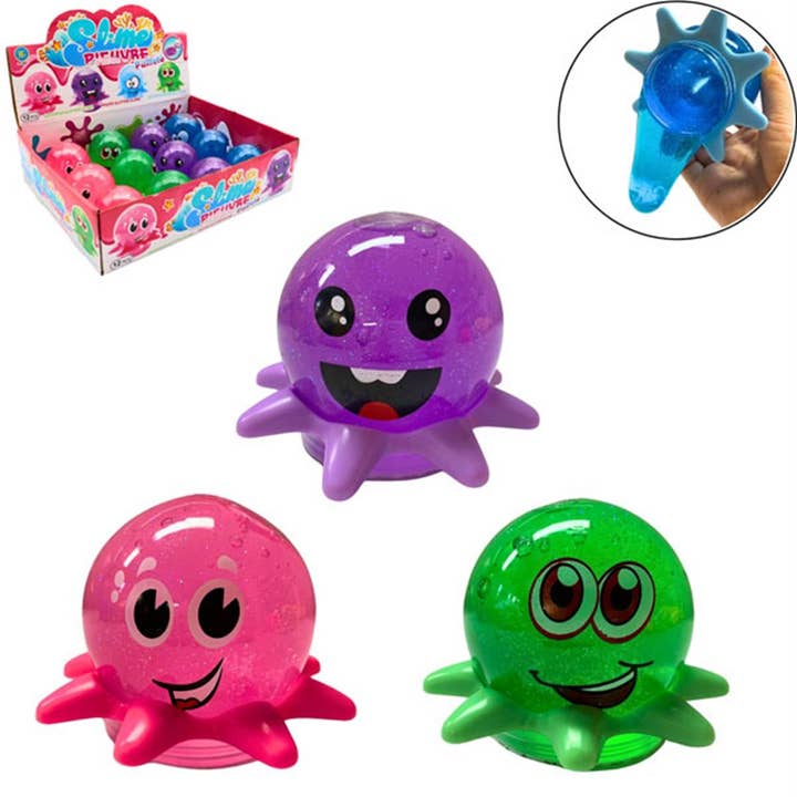 Octopus Slime Dough 190 Grams 4 Assorted Colors for wholesale by TSJJ