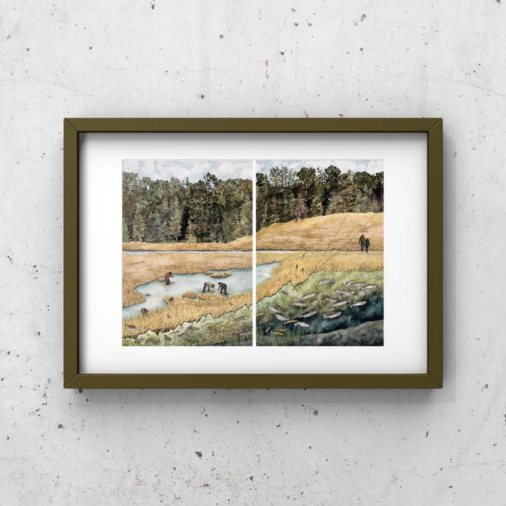 Jill Pelto Art - Wholesale Art Print - Coastal Marsh New England Art Print Set2