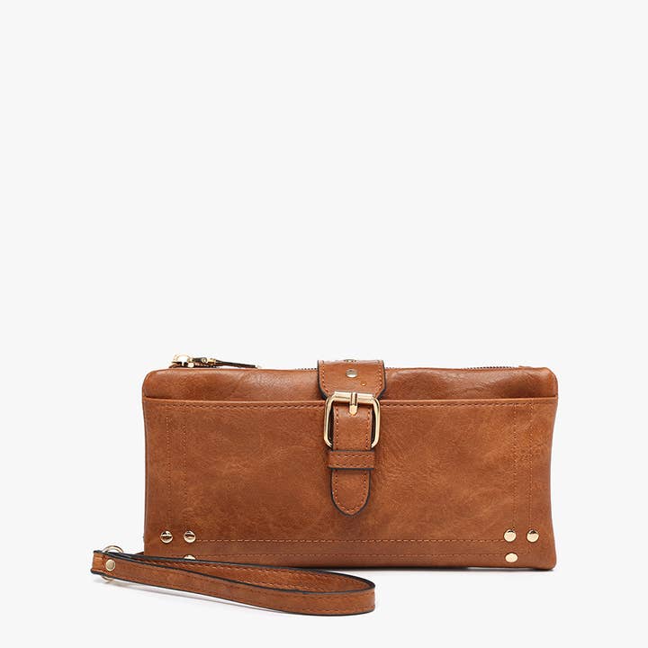 Jen & Co. - Venta al por mayor Cartera - Mujer - Cartera/bolso de mano con hebilla de cadencia WL2230 con cremallera en la parte superior