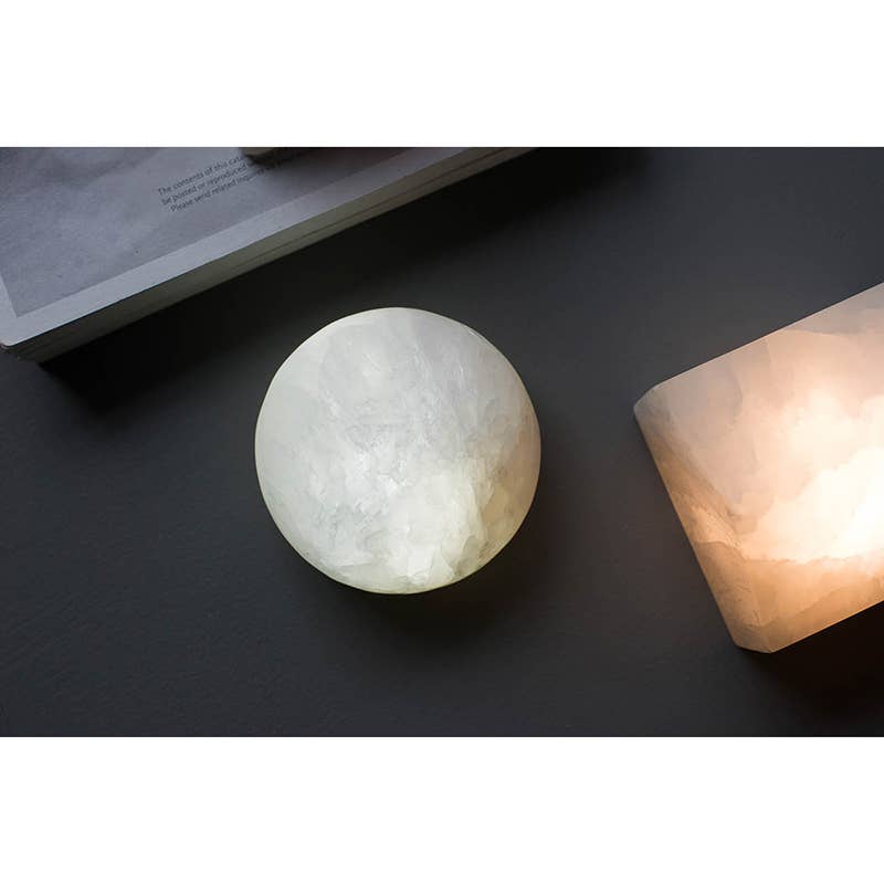 A&B Home Group Inc. - Wholesale Decorative Tabletop Object - 3.5x3.5x2" Selenite Stone Touch LED Light2