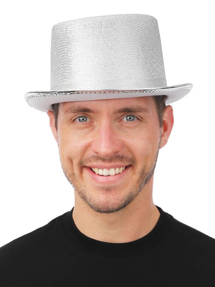 Zylinderhut - Erwachsene - Silber für den Großhandel von P'tit Clown
