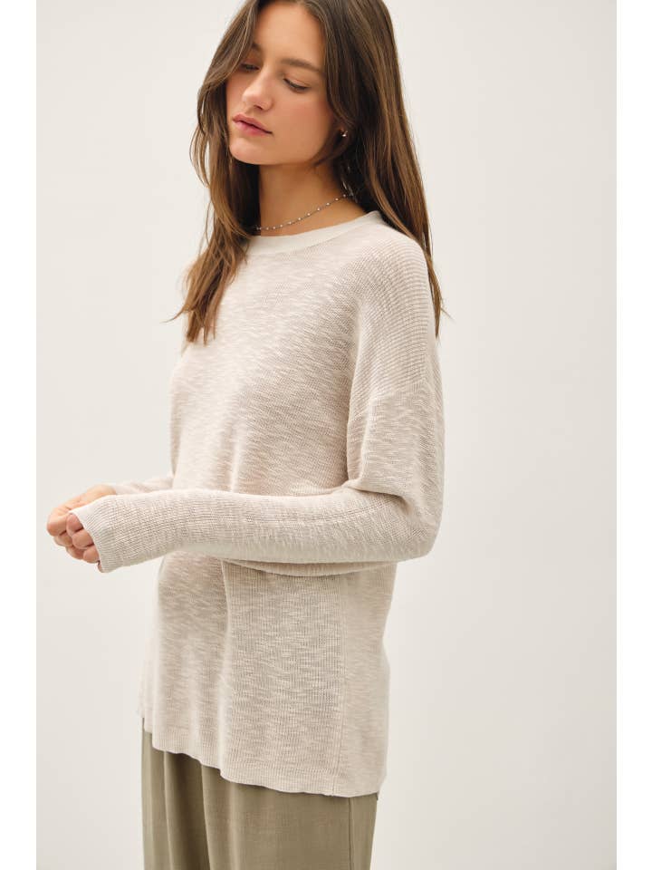 Be Cool - Wholesale Knit Sweater - Women's - LIGHTWEIGHT COTTON SLUB SWEATER 7