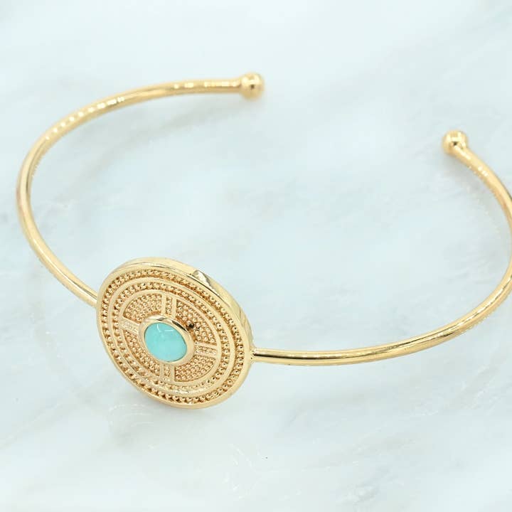 Bohemian armbånd med turkis sten 18K guldbelagt for engroshandel hos MagJewel