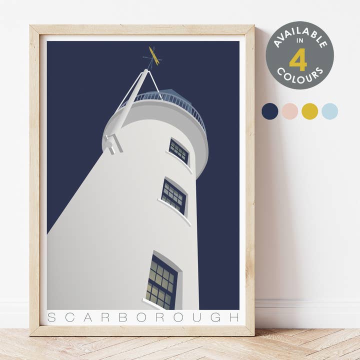 SCARBOROUGH LIGHTHOUSE PRINT for wholesale by Rankidoodle Printshop