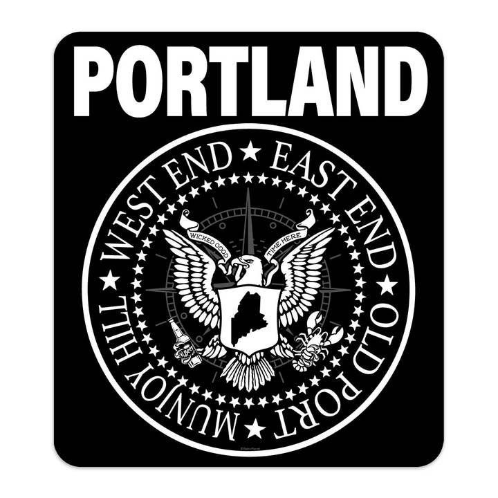 RetroPlanet - Wholesale Phone & Laptop Stickers - Portland Maine Punk Rock Mini Sticker 20 ct