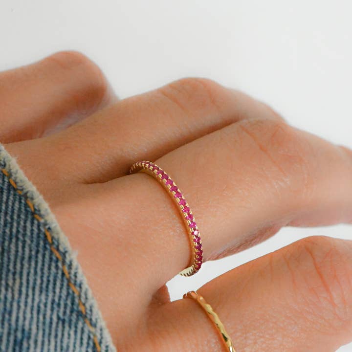 Sami Jewels – wholesale Ring med flera stenar – Ruby evighet Ring
