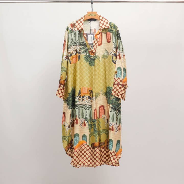 Robe imprimé palais indien fluide KD6120VS-25 pour la vente par Cecile Wang