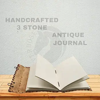 Mitansh handicrafts - Wholesale Journal/Diary - 3 Stone Leather Journal With Double Brass C-Lock - Handmade 4